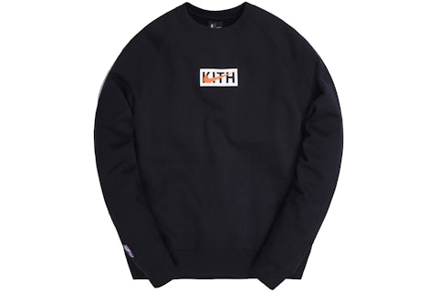 Kith Nike for New York Knicks Fleece Crewneck Black Men's FW20
