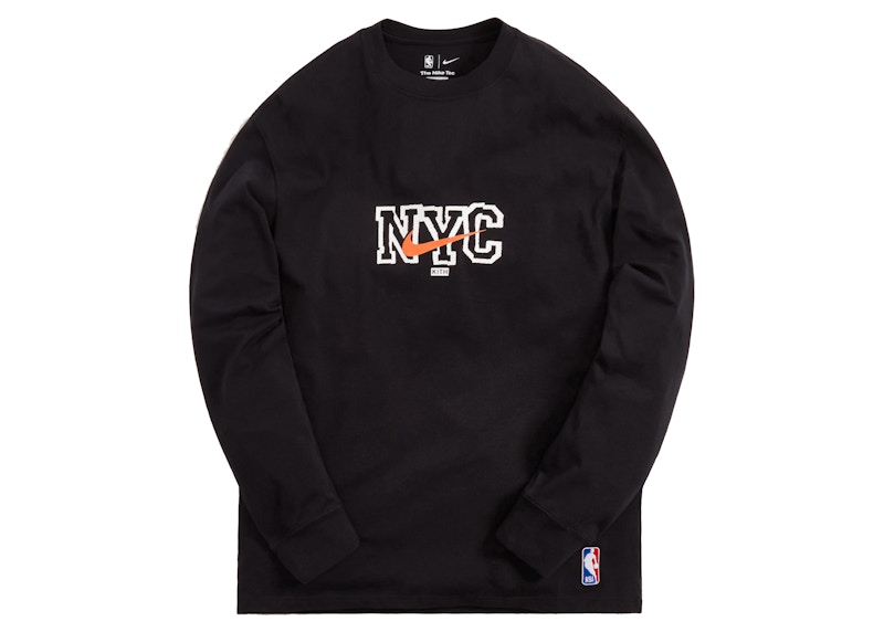 Kith Nike for New York Knicks L/S Tee (FW21) Black Men's - FW21 - US