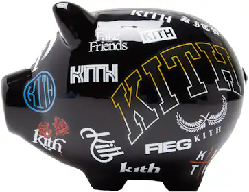 Kith Novelty Logo Piggy Bank Black - FW21 - CN