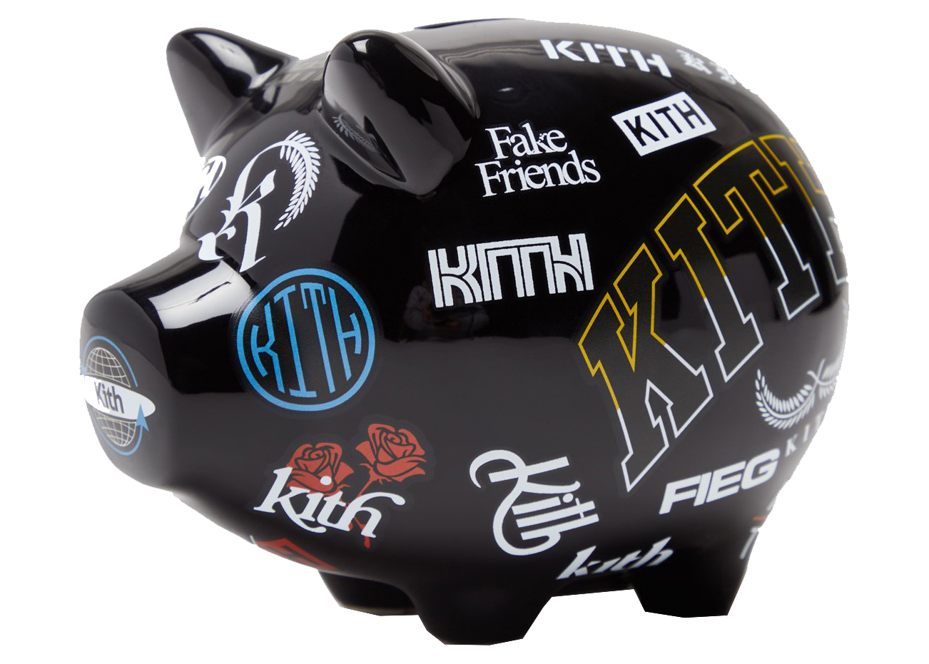 Kith Novelty Logo Piggy Bank Black