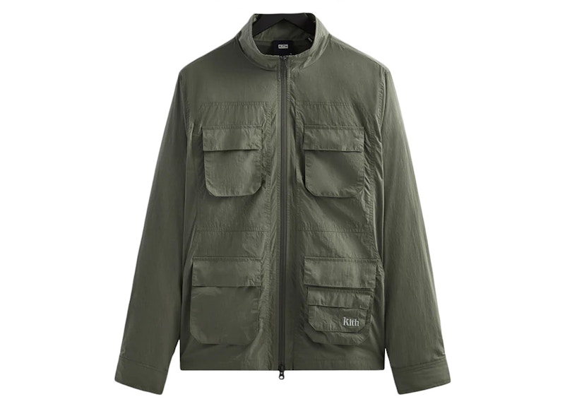 Pre-owned Kith Men's Nylon Zip Front Wolcott Jacket In Tinge