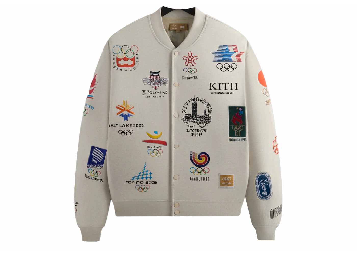 Kith Olympics Heritage Marvin Bomber Jacket Sandy Heather Men's