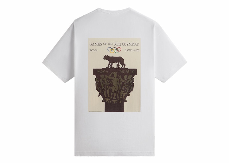 Kith Olympics Heritage Rome 1960 Vintage Tee White Men's - SS24 - US, image size:1400x1000