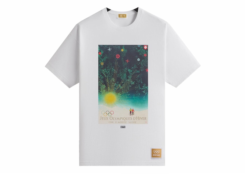 Kith Olympics Heritage St. Moritz 1948 Vintage Tee White