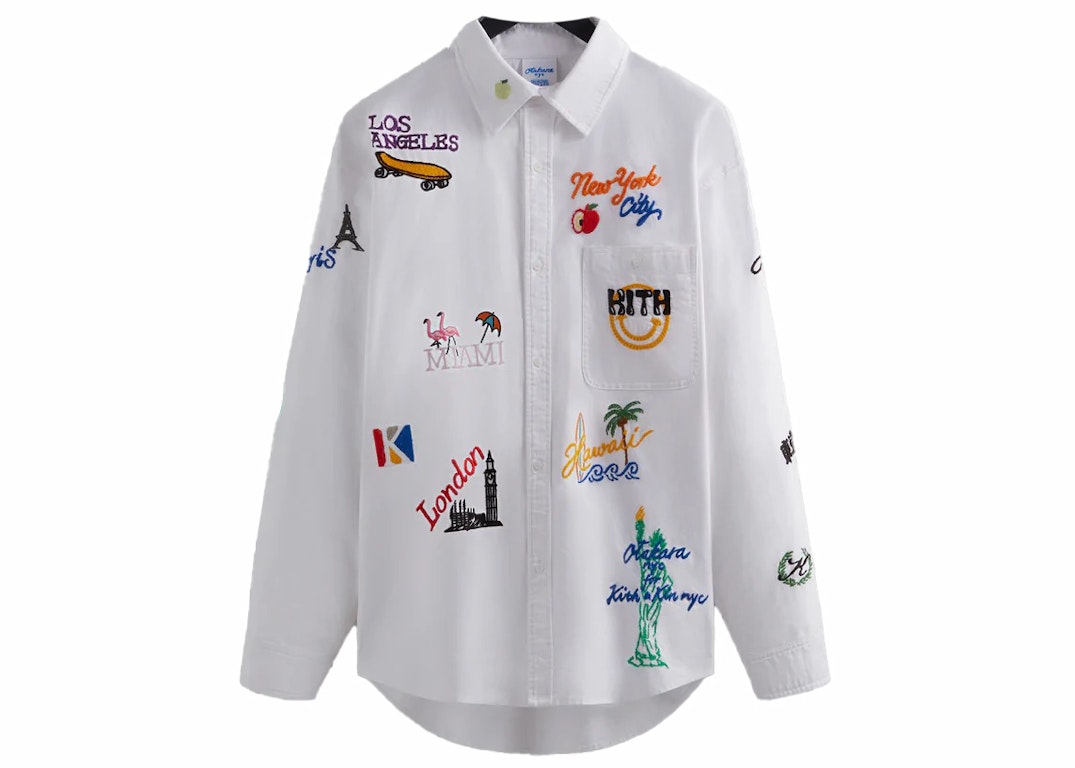 Pre-owned Kith Otakara Nyc Apollo Oxford Button Down Shirt White