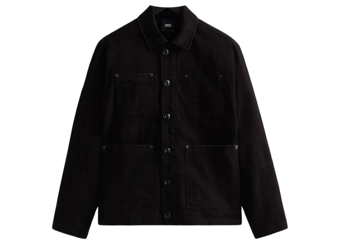 Kith Overdyed Canvas Willoughby Chore Jacket (FW22) Black Men's