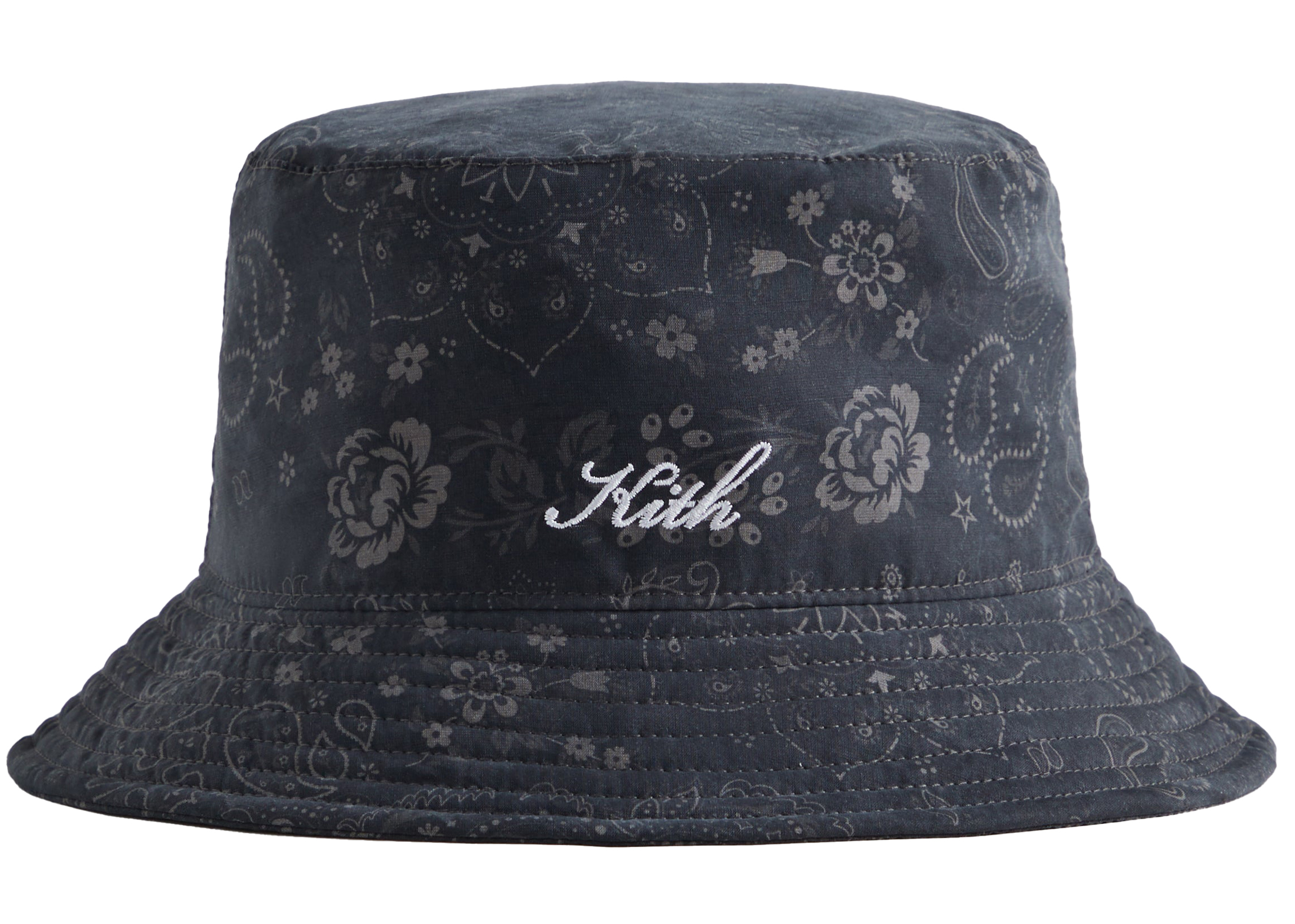Kith Paisley Bucket Hat Black - SS23 - US