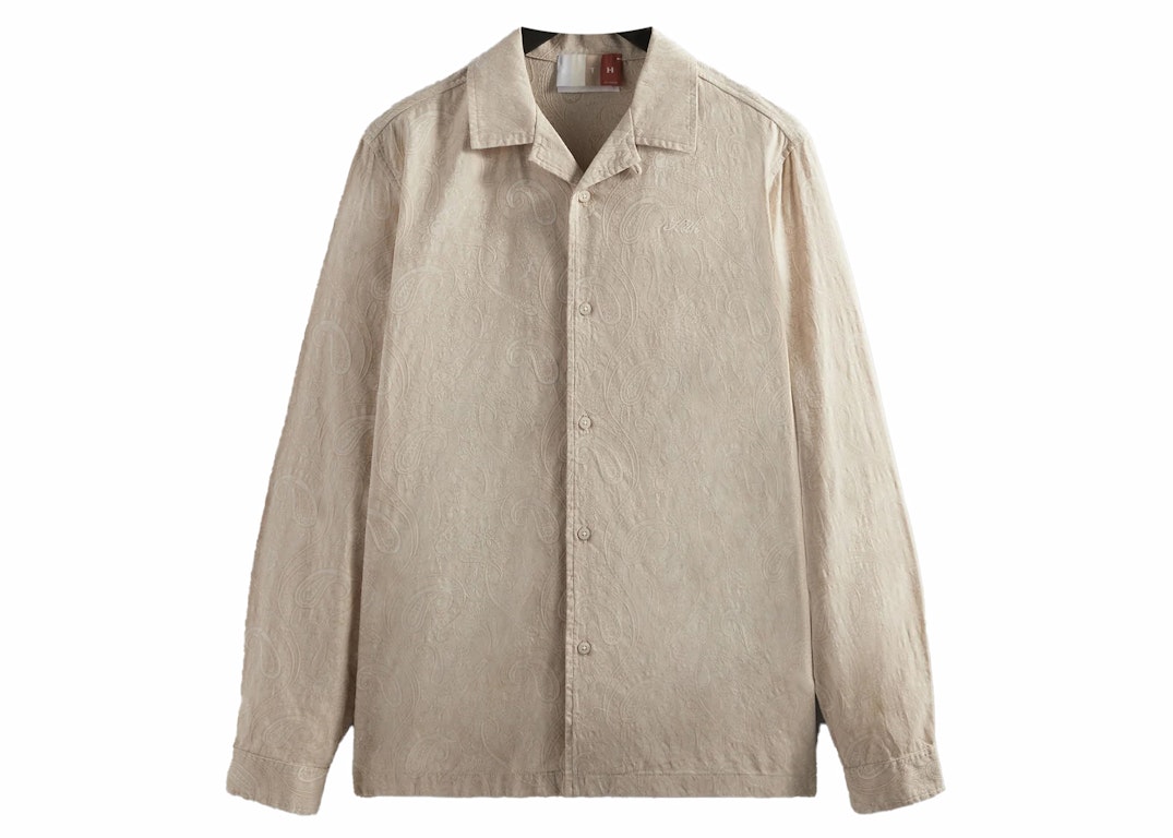 Pre-owned Kith Paisley Jacquard Thompson Camp Collar Shirt Veil