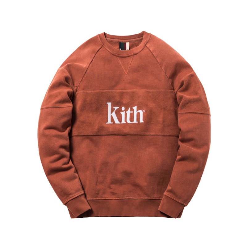 Kith Paneled Williams Crewneck Clay Men's - FW18 - US