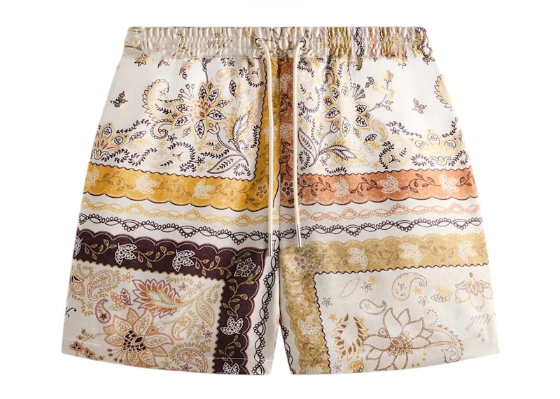 爽やかな着こなし★【KITH】Bandana Micro Terry セットアップ Kith Panelled Bandana Active Short Sandrift メンズ - SS25 - JP