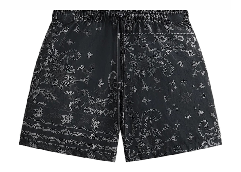 高評価レビュー Men's Black Short Swim Ashton Bandana Panelled Kith - US - SS25 パンツ
