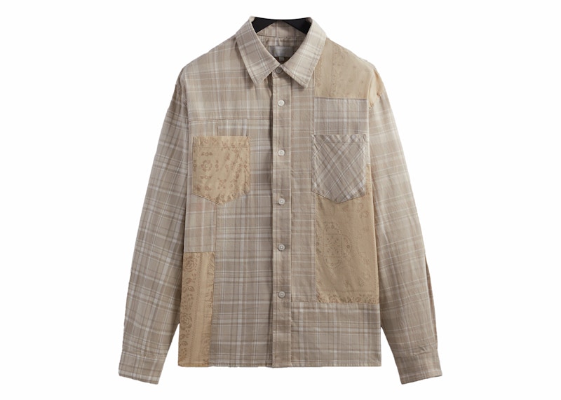 Kith Patchwork Jaydin Buttondown Shirt Sediment Men's - SS24 - GB