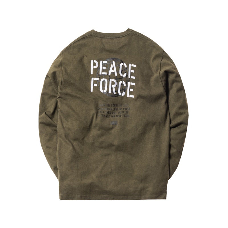 Kith Peace Force L/S Tee Olive Men's - SS18 - US