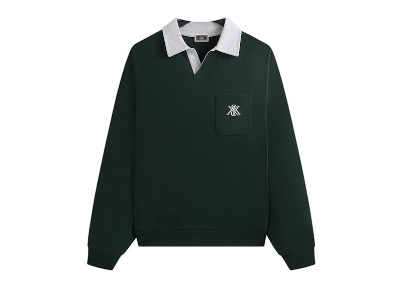 Pre-owned Kith Men's Pegasus Crest Nelson Collared Pullover In Stadium