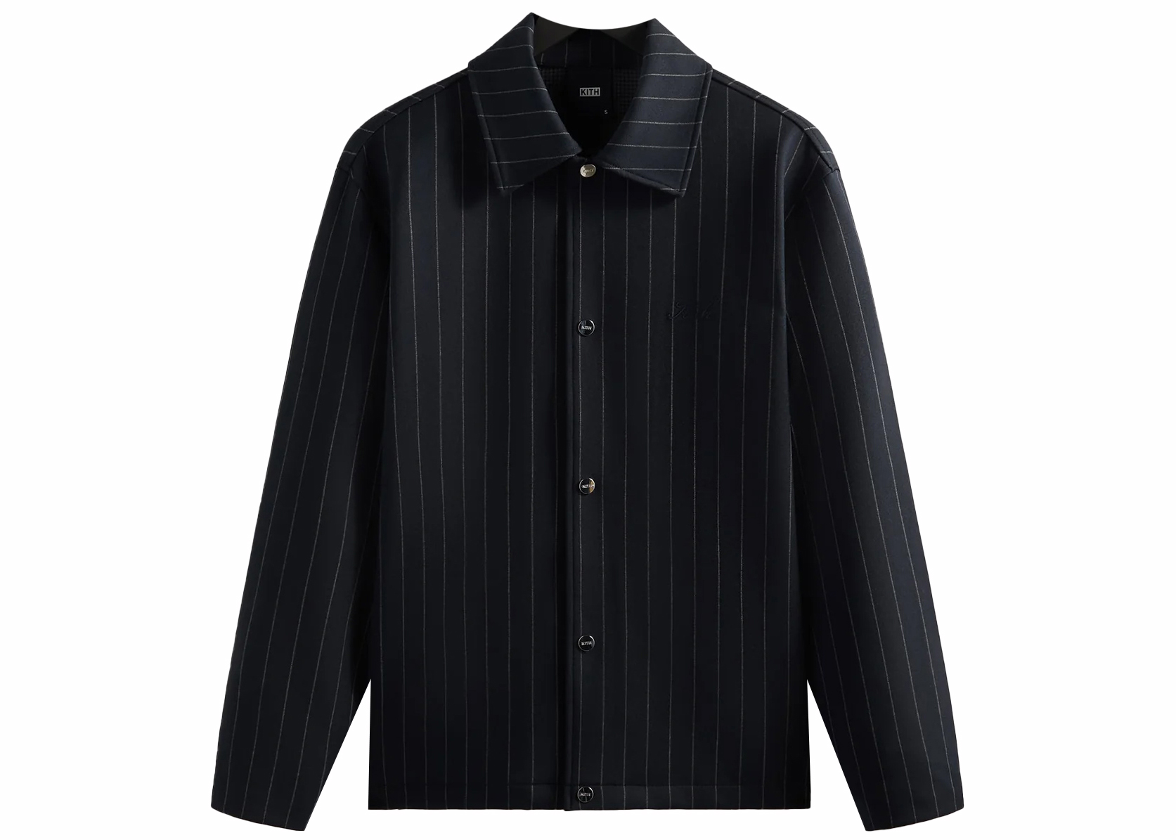Kith Pinstripe Double Knit Coaches Jacket Nocturnal Men's - SS23 - US