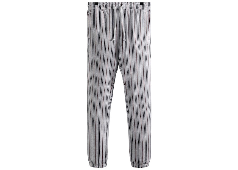 Kith Pinstripe Williams I Sweatpant Light Heather Grey Men's