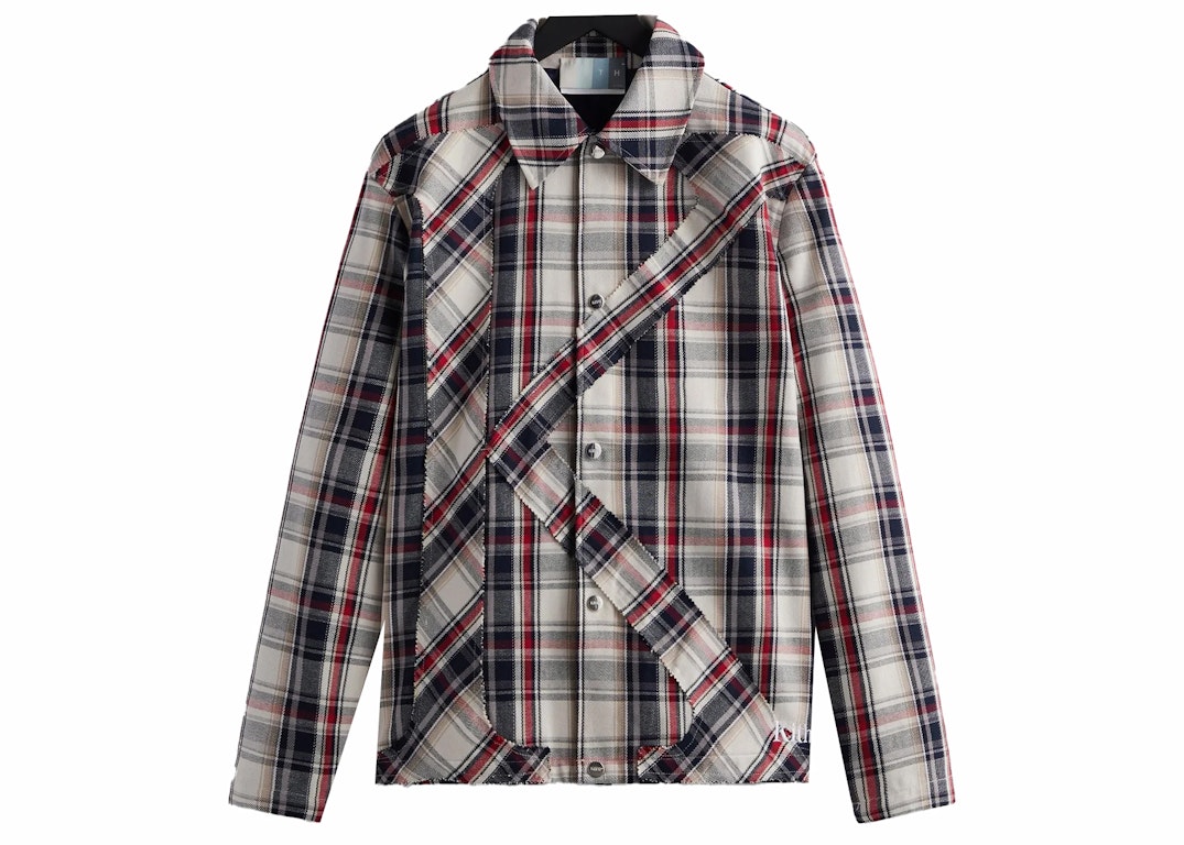 Pre-owned Kith Plaid Initial K Jacket Oat