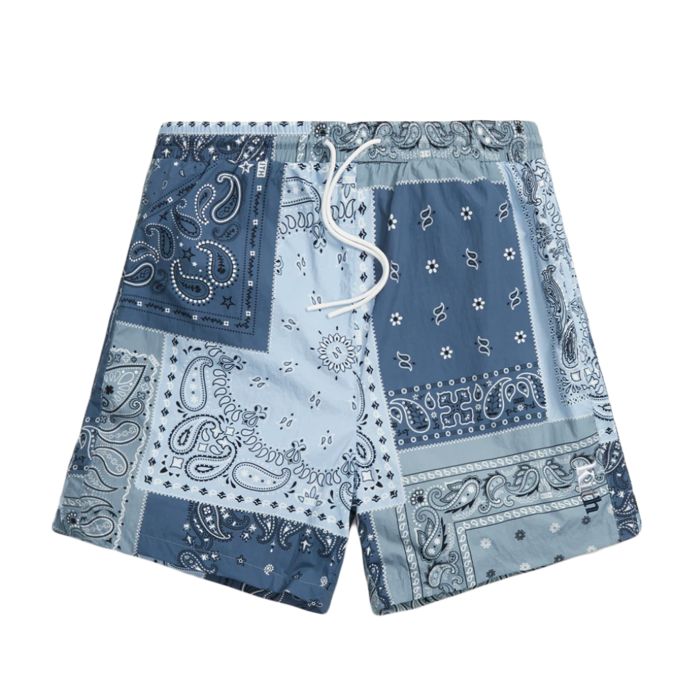 Kith Printed Active Swim Shorts Indigo Blue Men's - SS21 - US