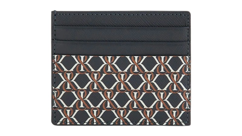 Men's Kith Printed Monogram Card Holder in Nocturnal