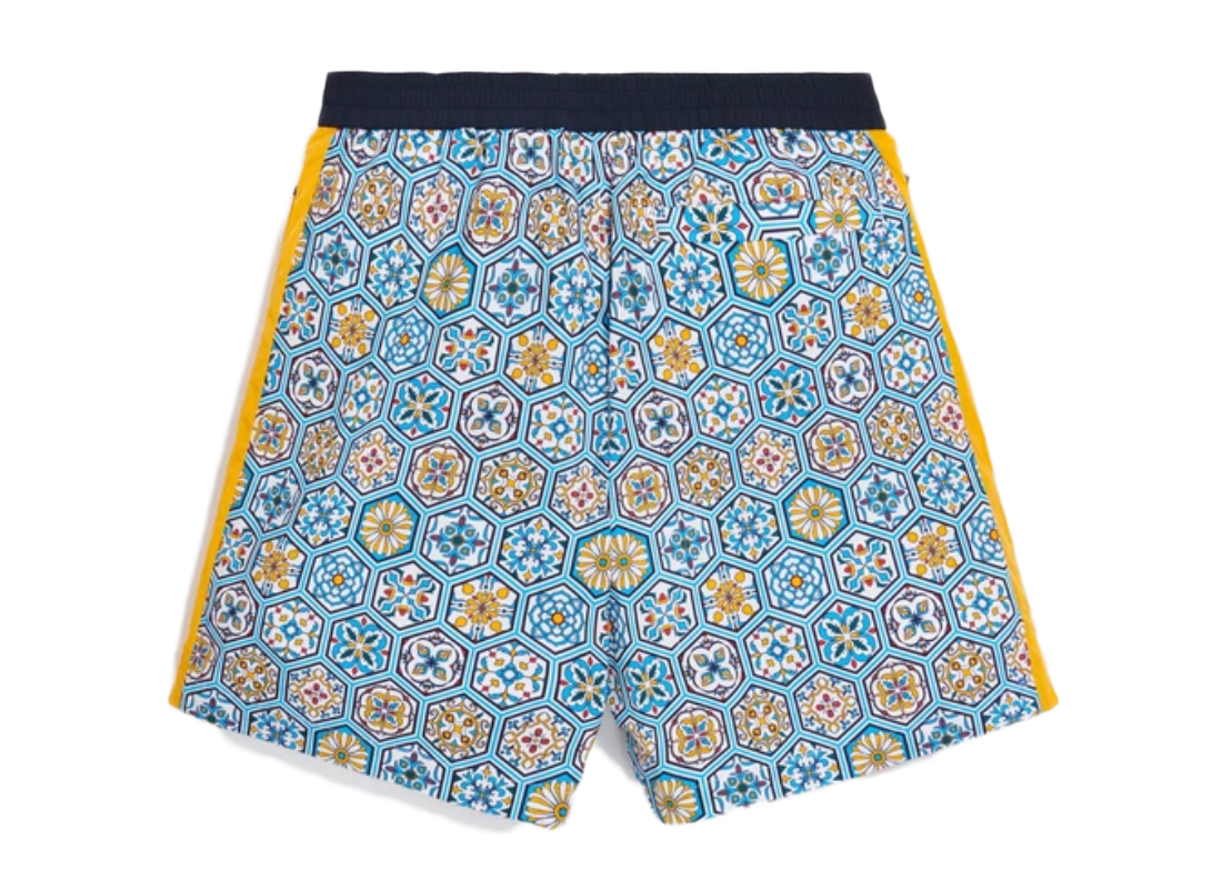 Kith Printed Shorts w Side Panel Blue/Multi Men's - SS20 - US