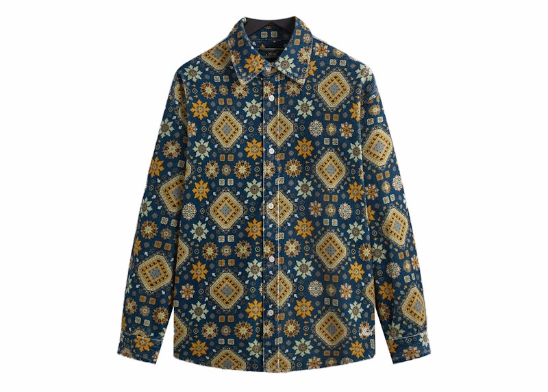 Kith Printed Wide Wale Cord Apollo Shirt Soul Men's - FW23 - US