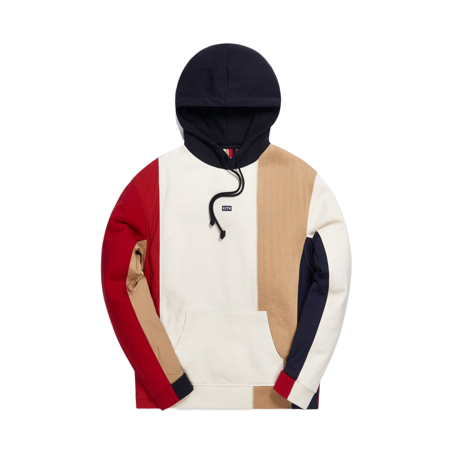 Kith Quilted Colorblock Hoodie Tan/Multi - SS20