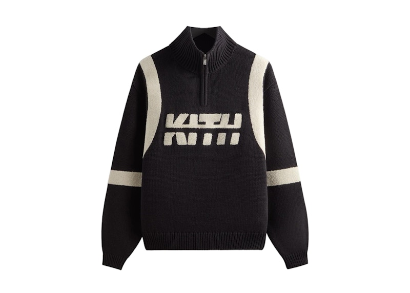 Kith Racer Quarter Zip Wyona Sweater Black Men's - FW25 - US Kith Racer Quarter Zip Wyona Sweater Black Men's - FW25 - US