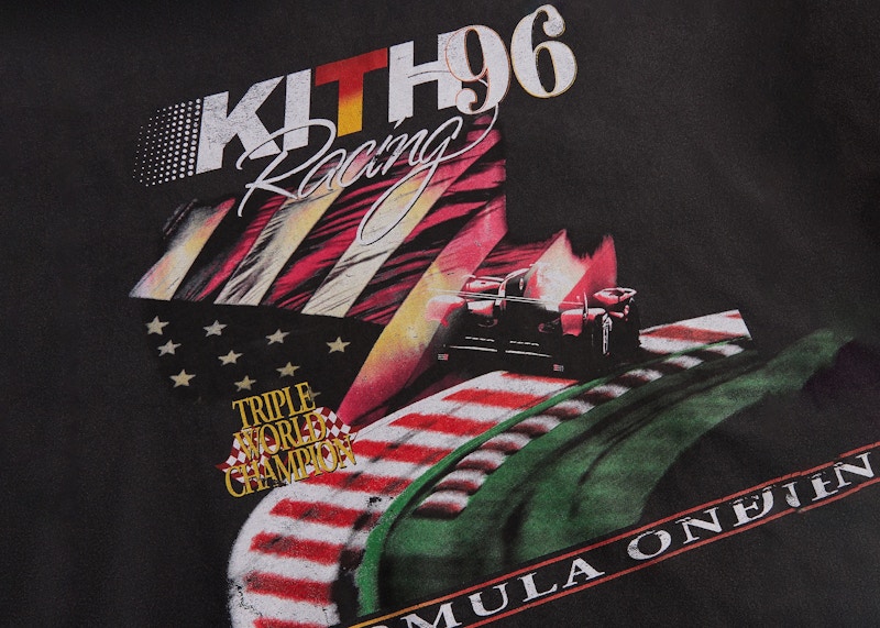 Kith Racing Vintage Tee Black Men's - SS22 - US