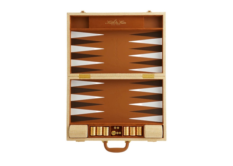 Planche de backgammon Kith Raffia multicolore