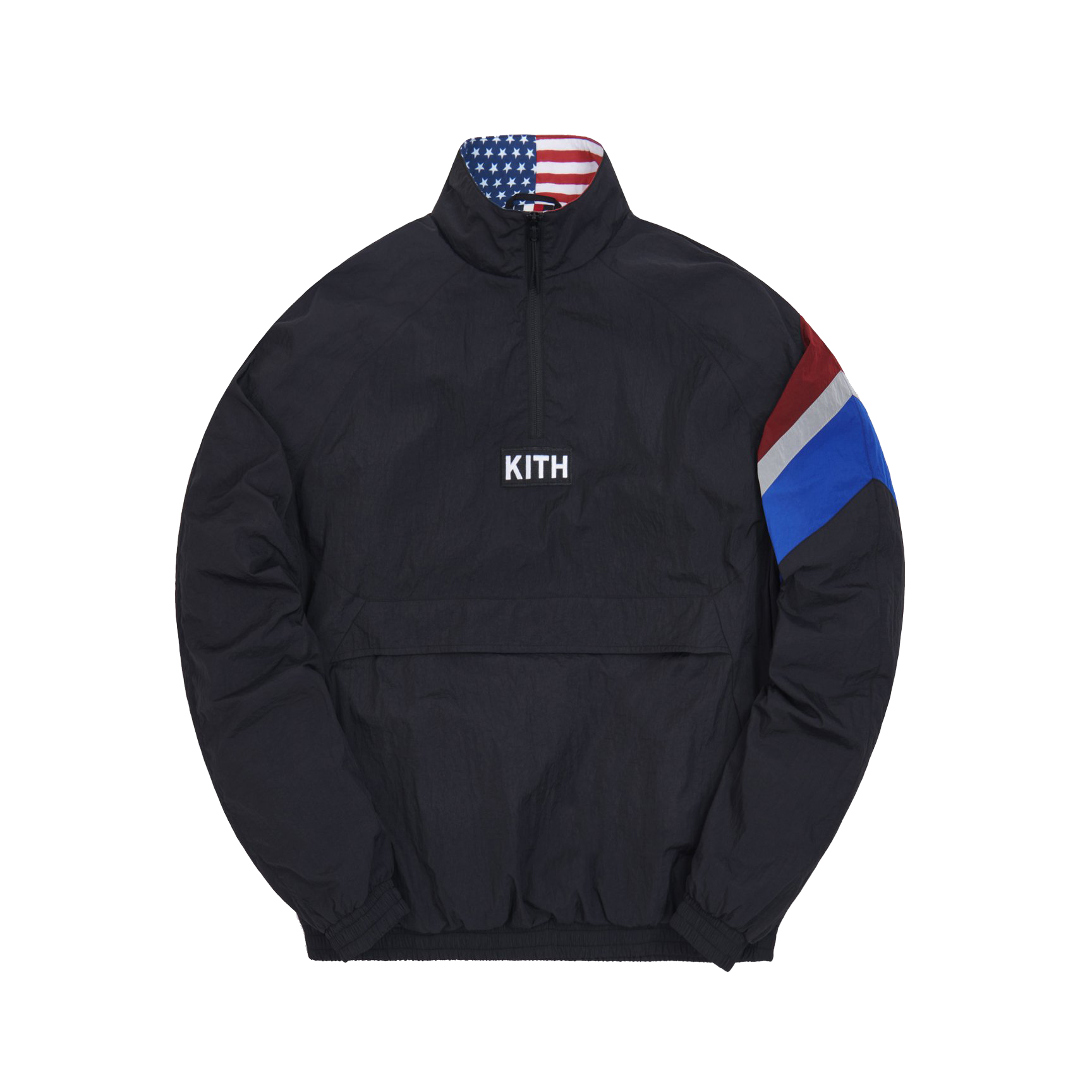 Kith Retro Quarter Zip Track Jacket Black