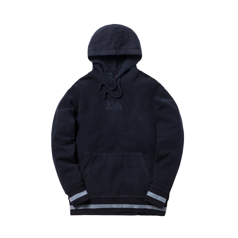 Kith Reverse Williams Hoodie Navy 男士- FW18 - TW