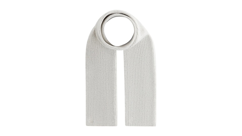 Kith Ribbed Knit Scarf Light Heather Grey
