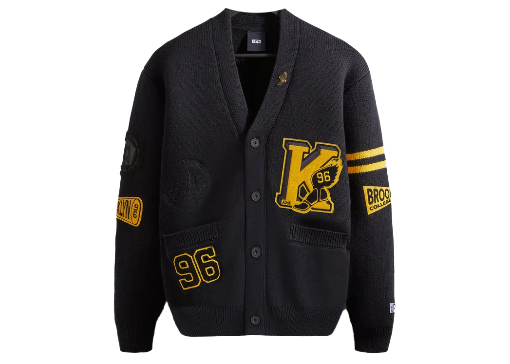Kith Russell Athletic CUNY Brooklyn College Cardigan Black Men's ...