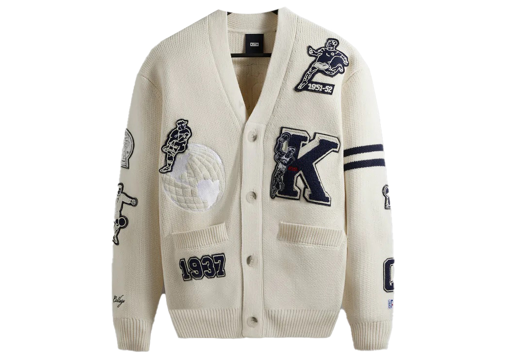 Kith Russell Athletic CUNY Queens College Cardigan Sandrift Men's