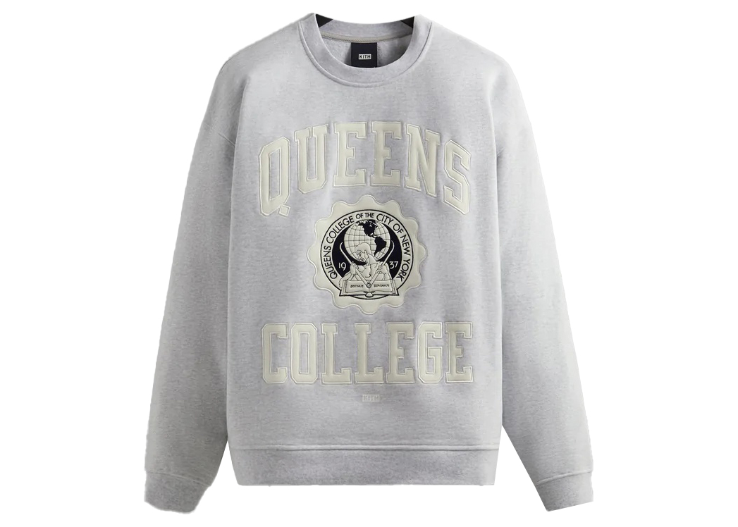 Kith Russell Athletic CUNY Queens College Crewneck Light Heather 