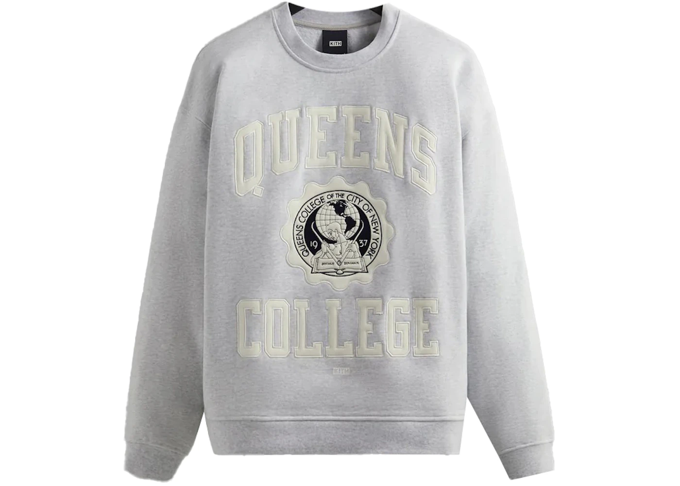 Kith Russell Athletic CUNY Queens College Crewneck Light Heather Grey ...