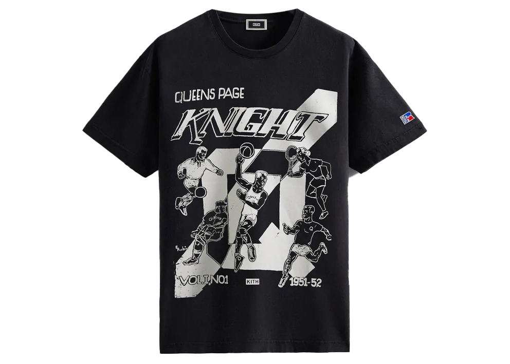 Kith Russell Athletic CUNY Queens College Knights Vintage Tee Black