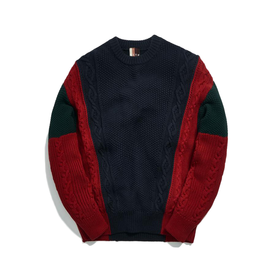Kith Ryan Cable Knit Sweater Navy/Multi