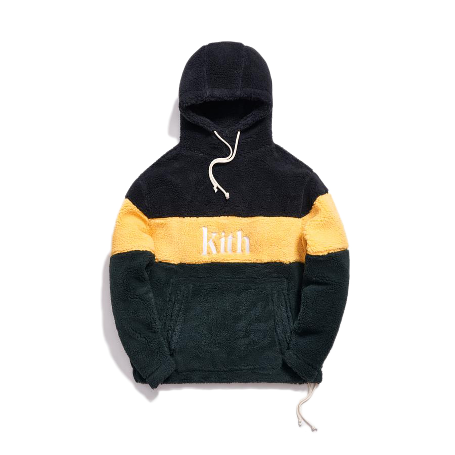 Kith Bonded Sherpa Hoodie Nocturnal Men's - FW21 - US