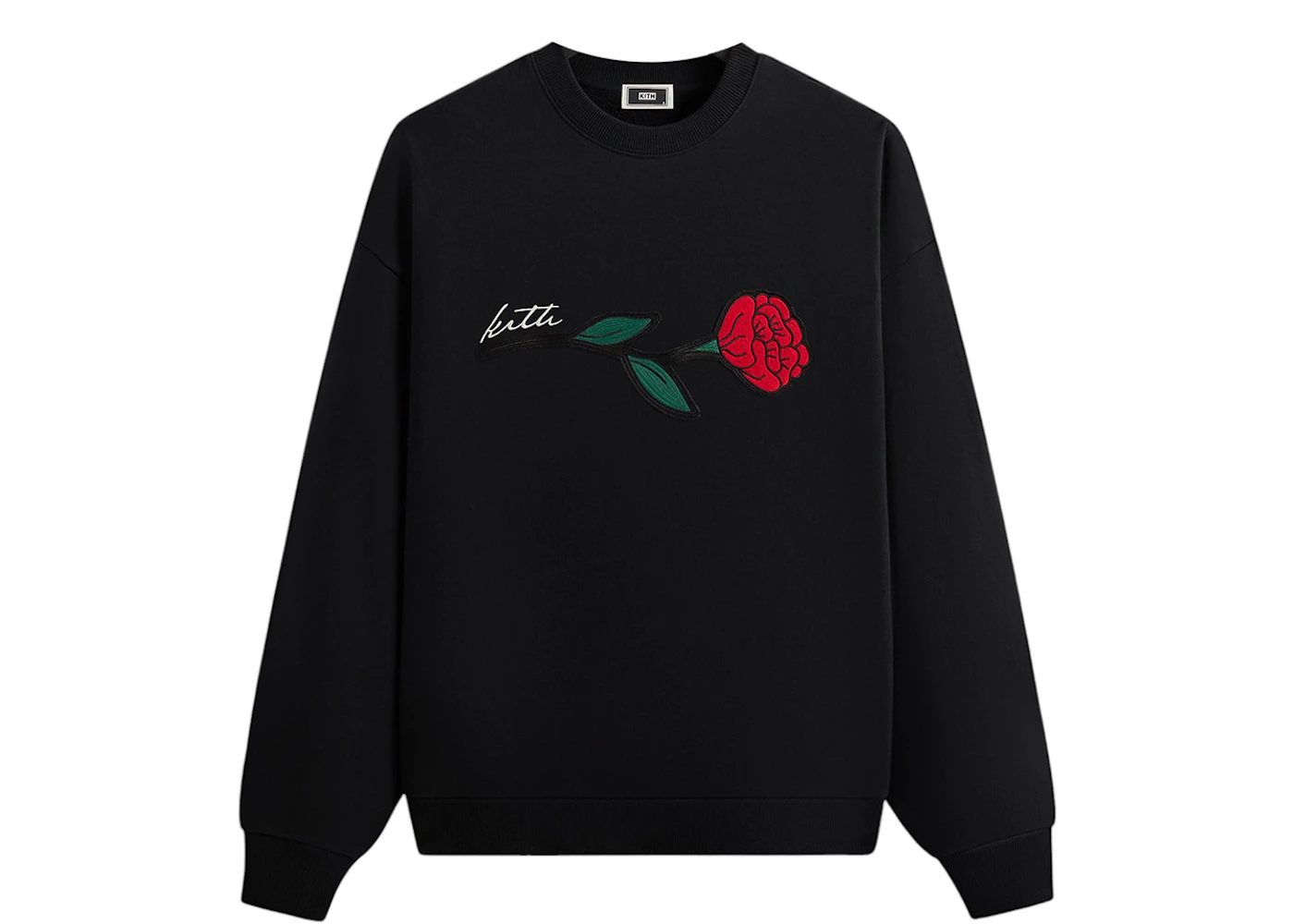 Kith Signature Rose Crewneck Black Men's - FW24 - US