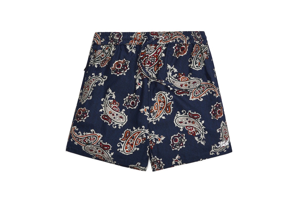 Pre-owned Kith Silk Cotton Printed Active Shorts Nocturnal