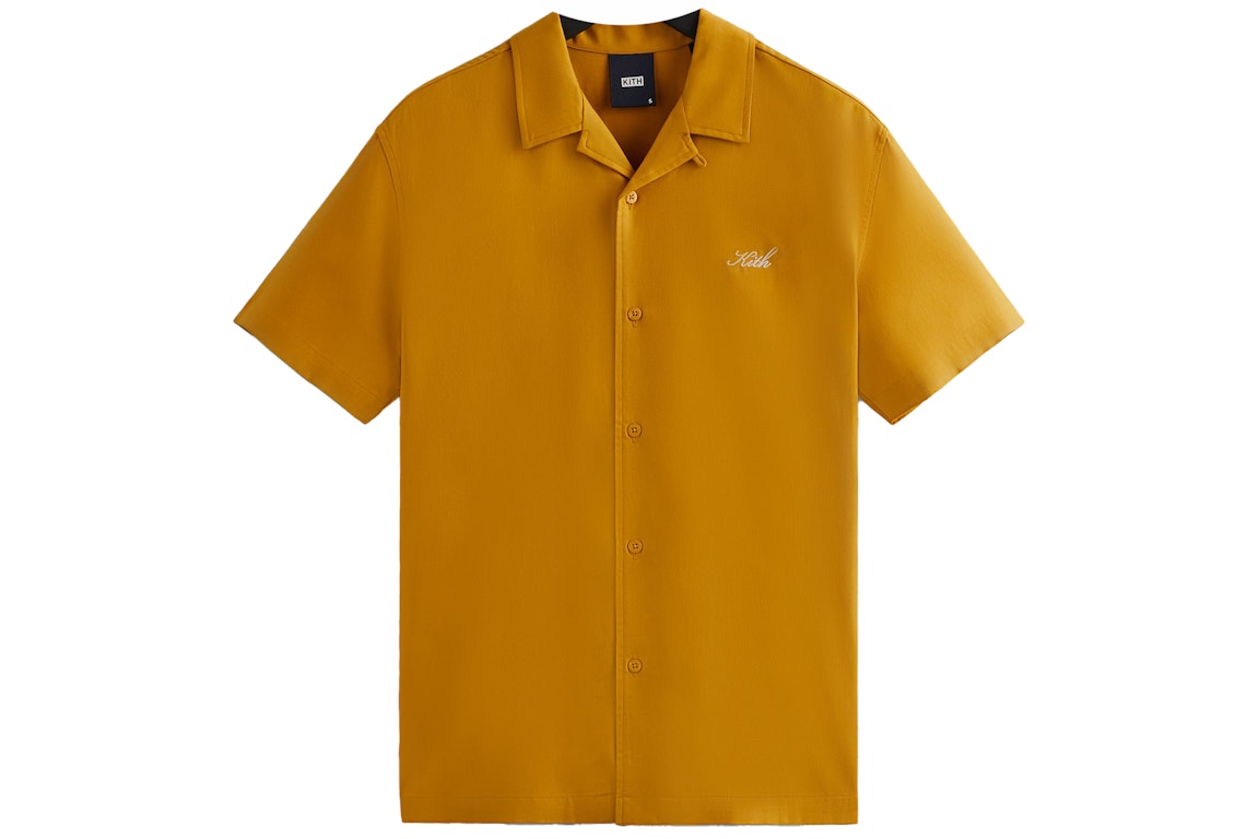 Pre-owned Kith Silk Cotton Thompson Camp Collar Shirt Flash
