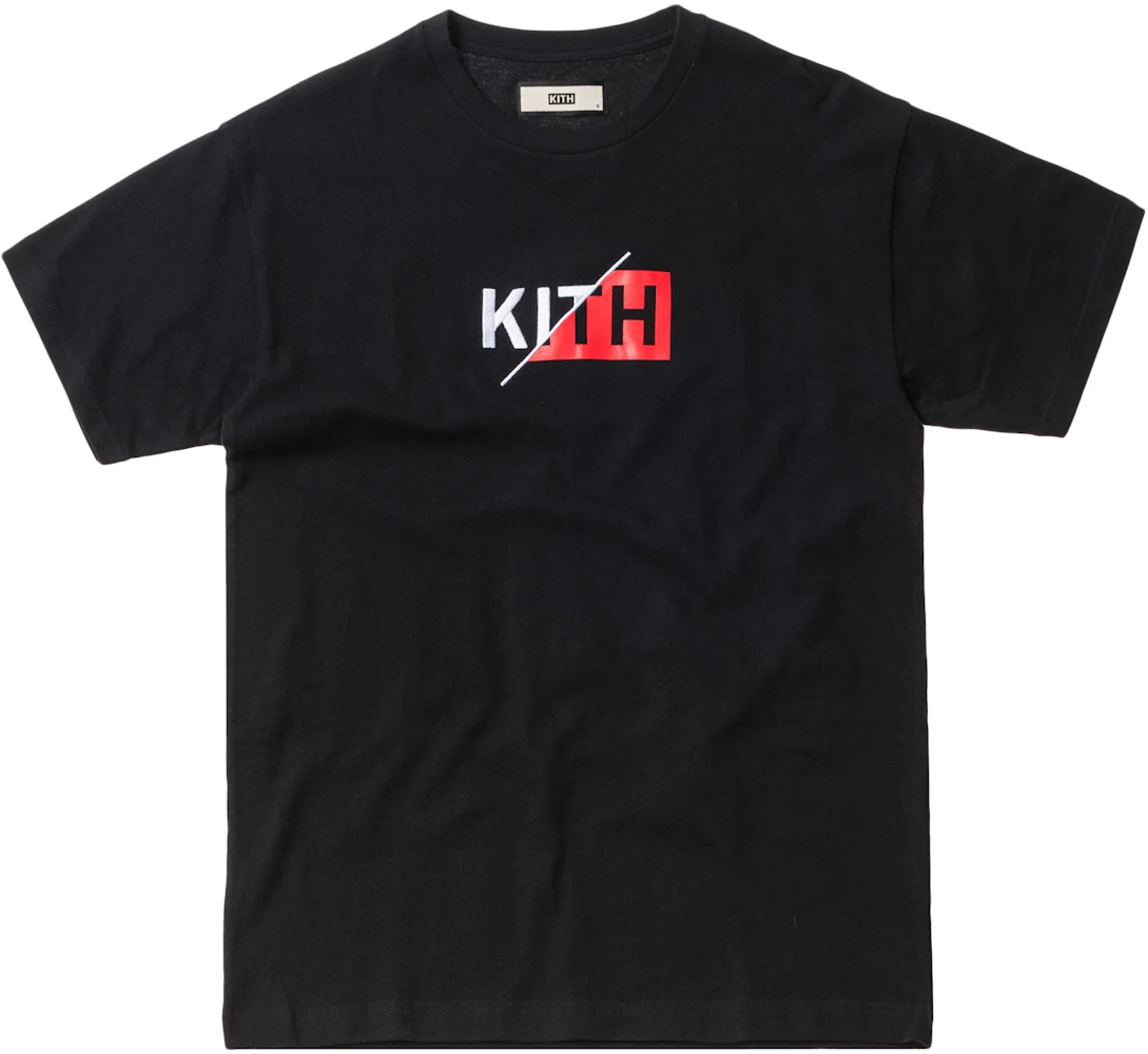 Kith Slash Classic Logo Tee Black Men's - SS18 - US