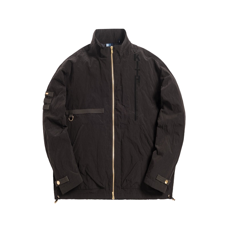 リ*ド様 KITH SOLID MILITIA JACKET CRINKLE Kith Solid Militia Crinkle Nylon Jacket Espresso メンズ - SS19 - JP