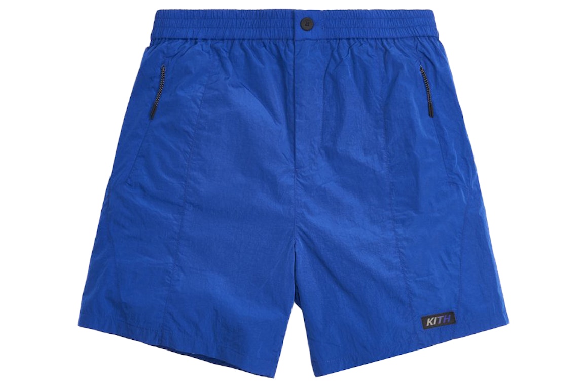 Pre-owned Kith Solid Sporty Wrinkle Short Surf The Web