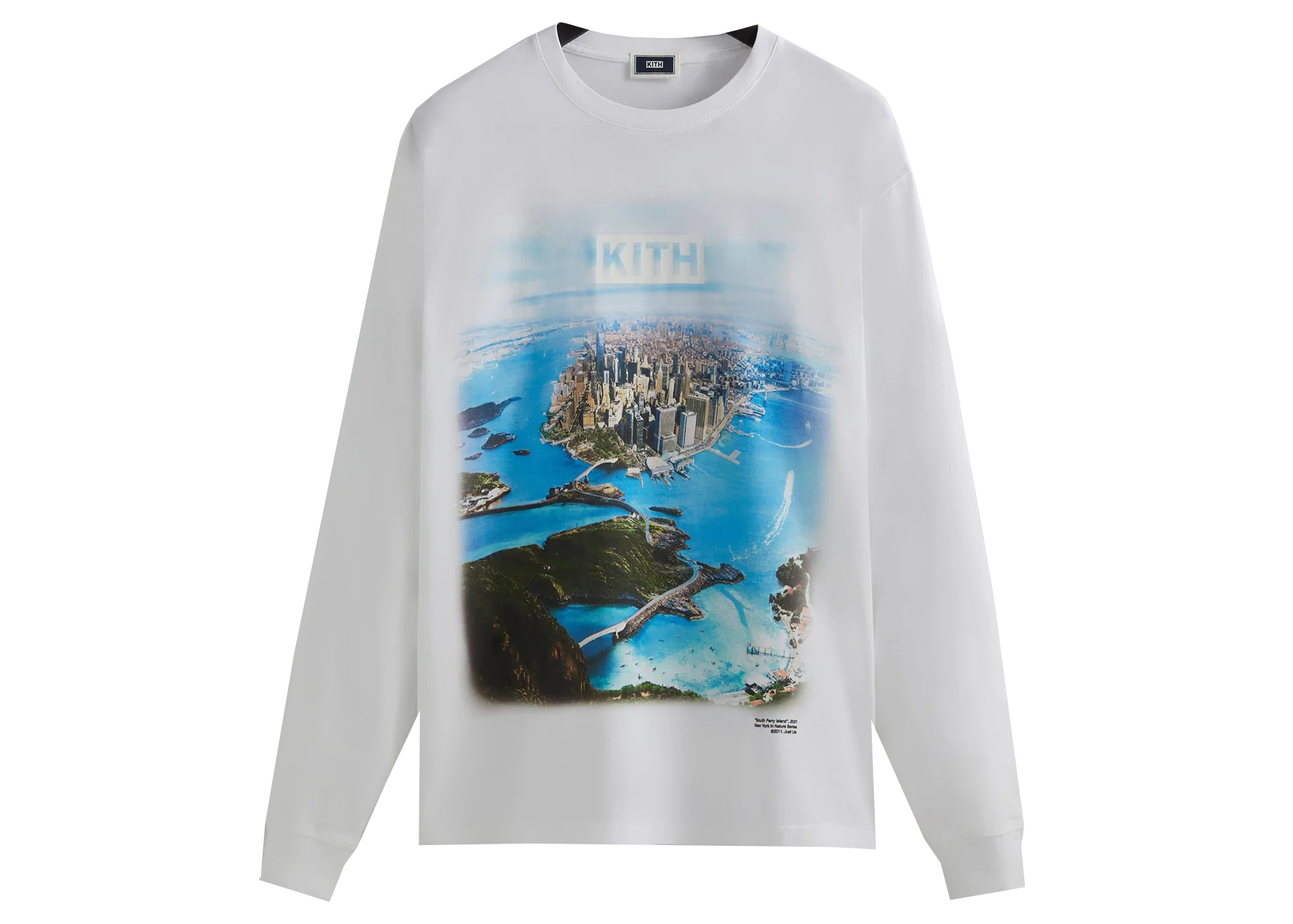 Kith South Ferry L/S Tee White Men's - SS22 - US