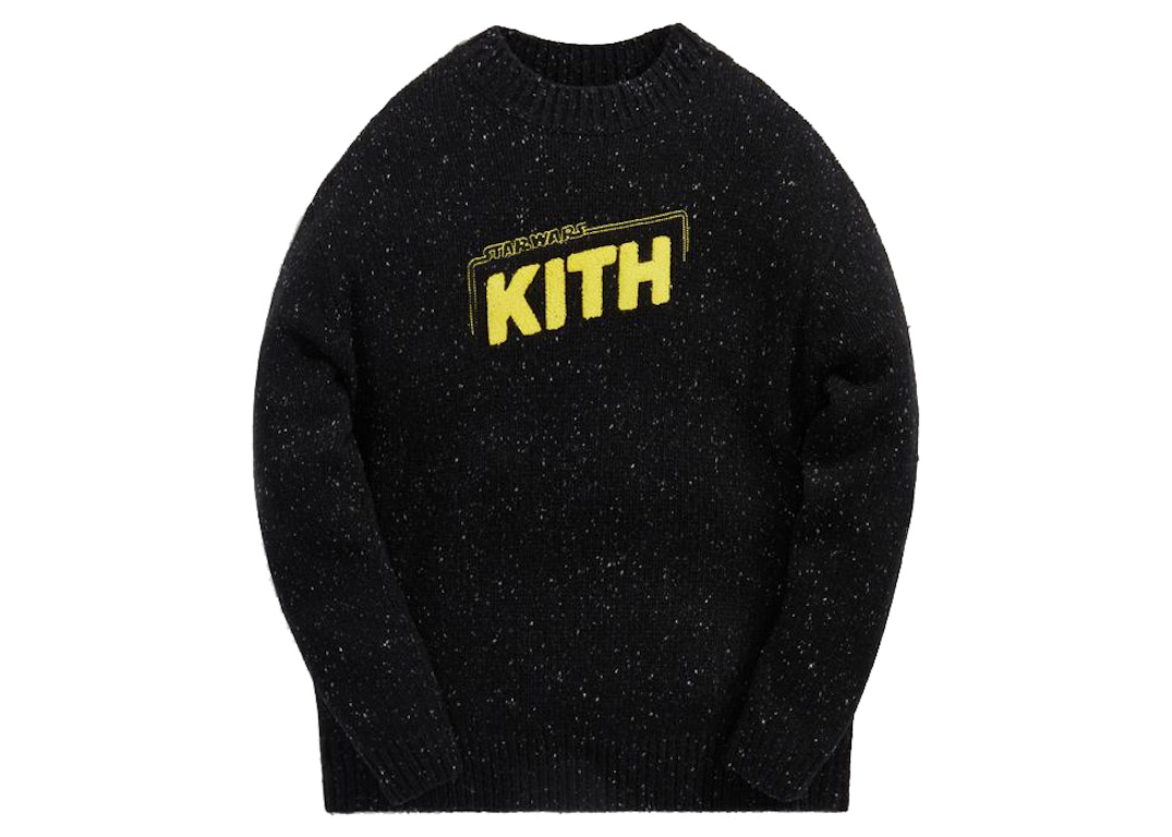 Pre-owned Kith Star Wars Galaxy Crewneck Sweater Black