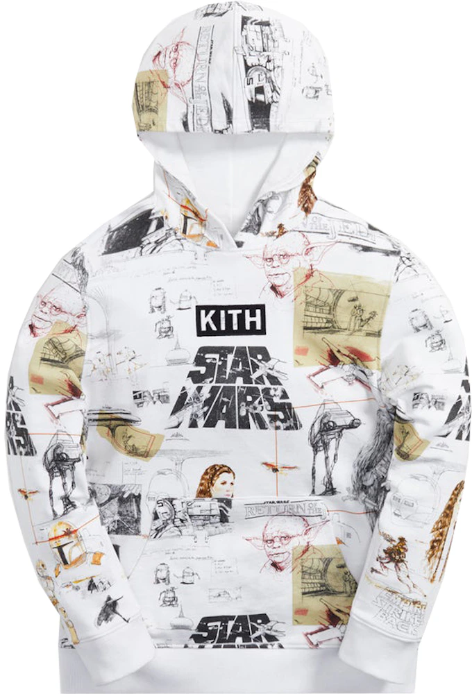 Kith x STAR WARS Kids Sketches Hoodie White Kids\' - FW21 - US