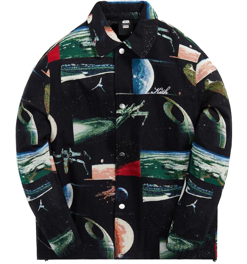 Kith x STAR WARS Planets Coaches Jacket Black Men's FW21 US