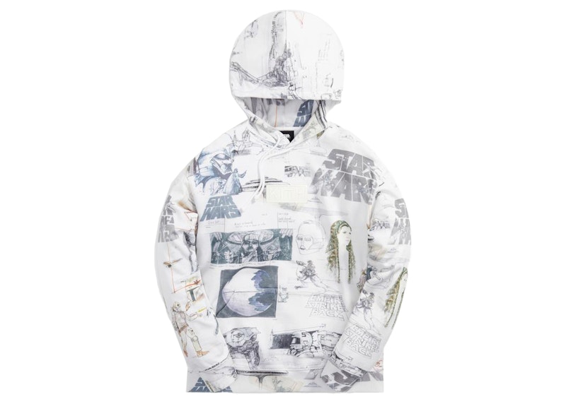 Kith x STAR WARS Sketches Hoodie White Men's - FW21 - US